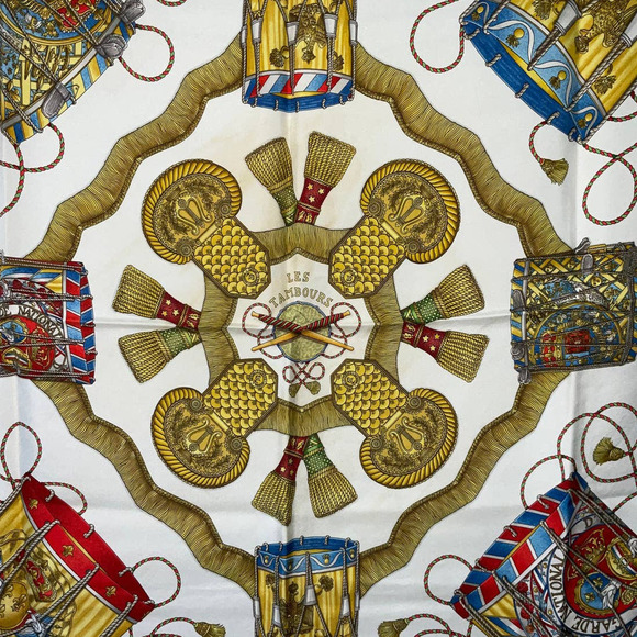 Hermes Hermès “Les Tambours” Silk Scarf 90cm Square - Picture 15 of 16